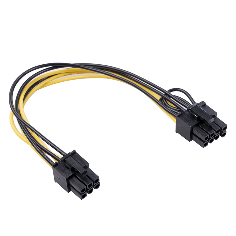 Bộ 10 Dây Cáp Nối Dài Chuyển Đổi Nguồn Pci 6 Pin Sang 2x8 Pin (6 + 2) 9 Inch (10 Gói) | WebRaoVat - webraovat.net.vn