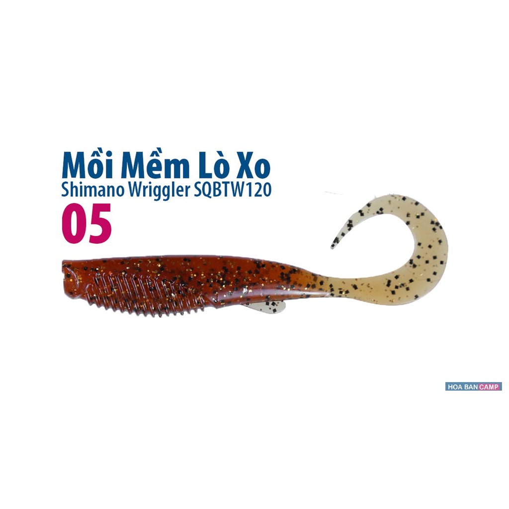 Mồi Mềm Lò Xo Shimano Wriggler SQBTW120 | 12cm