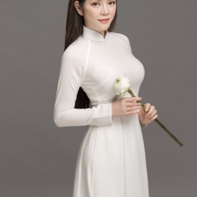 Bộ áo dài truyền thống trắng học sinh