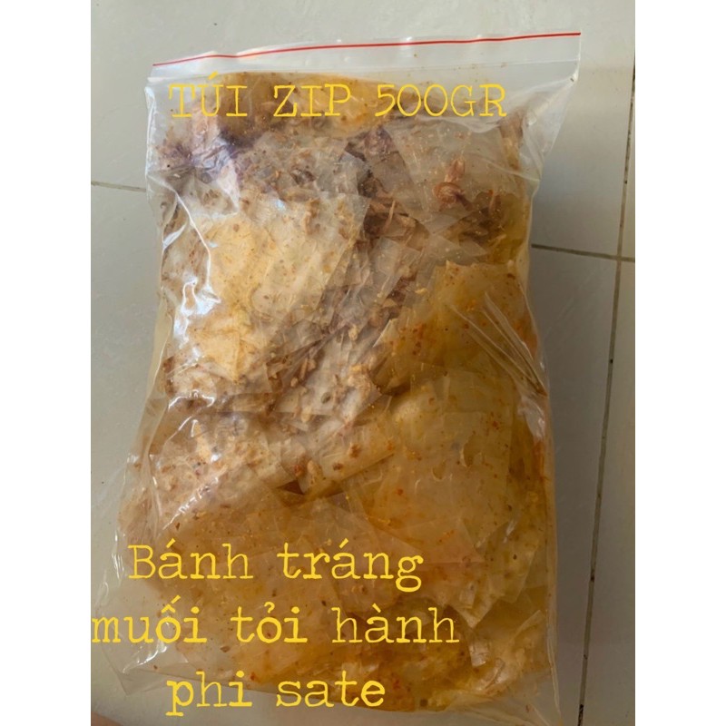 (Túi zip500gr) bánh tráng muối tỏi Tây Ninh siêu ngon !!!