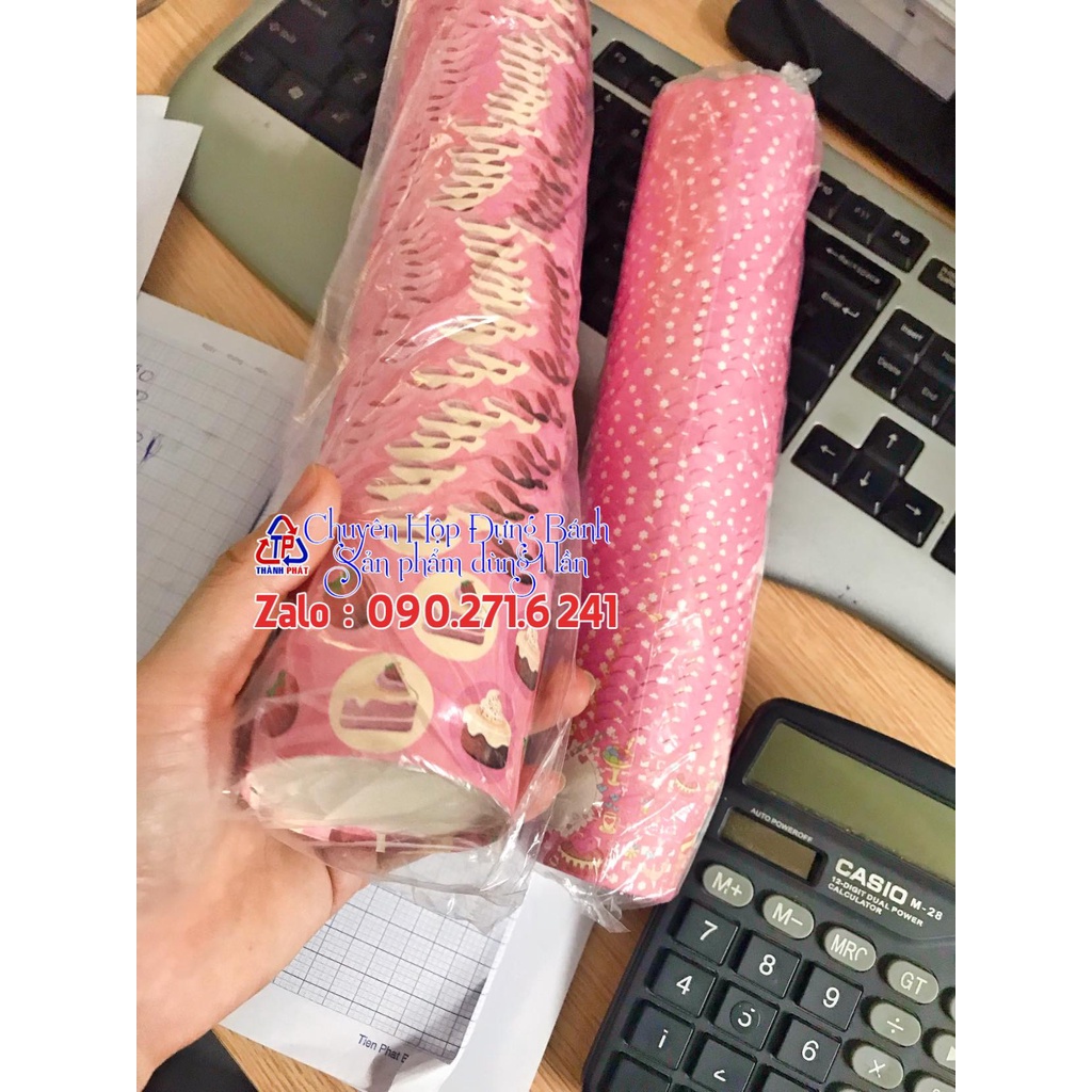 50 Ly cupcake lớn đựng bông lan trứng muối - Ly hoa văn đựng bánh kem mini