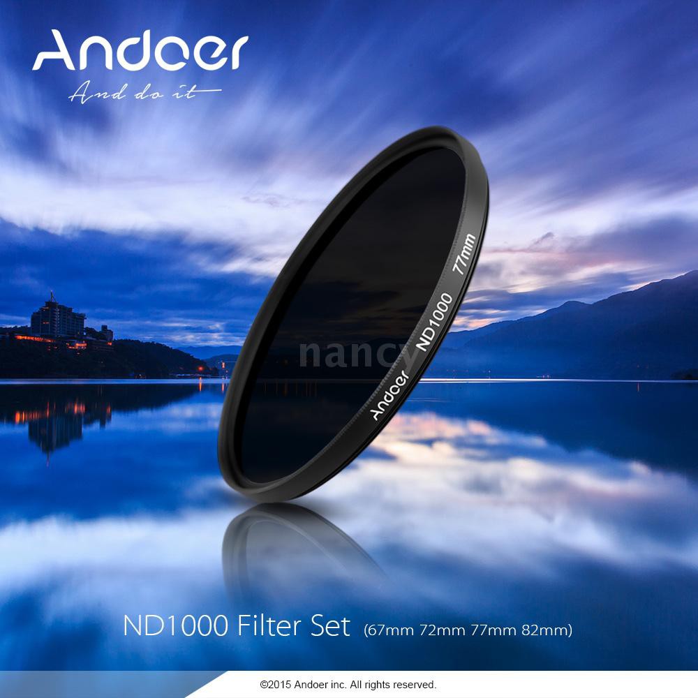 Andoer 72mm ND1000 10 Stop Fader Neutral Density Filter for Nikon Canon DSLR Camera