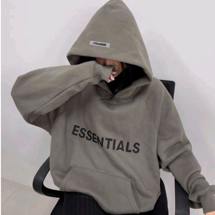 áo hoodie essentials, form rộng , chất liệu nỉ bông dày , hot trend , kèm hình thật