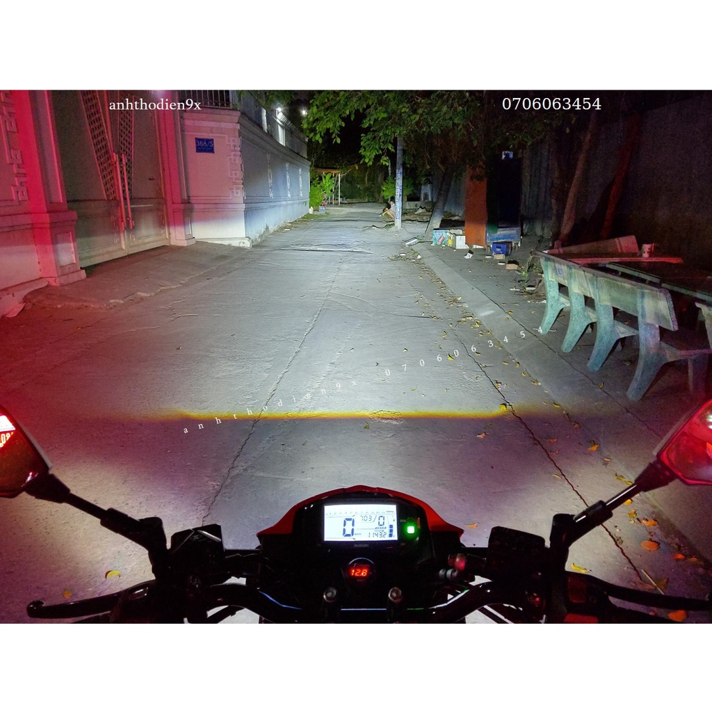 Trợ Sáng Bi Led Kenzo S500 Pro Lắp Cho Xe Máy/Moto Chính Hãng