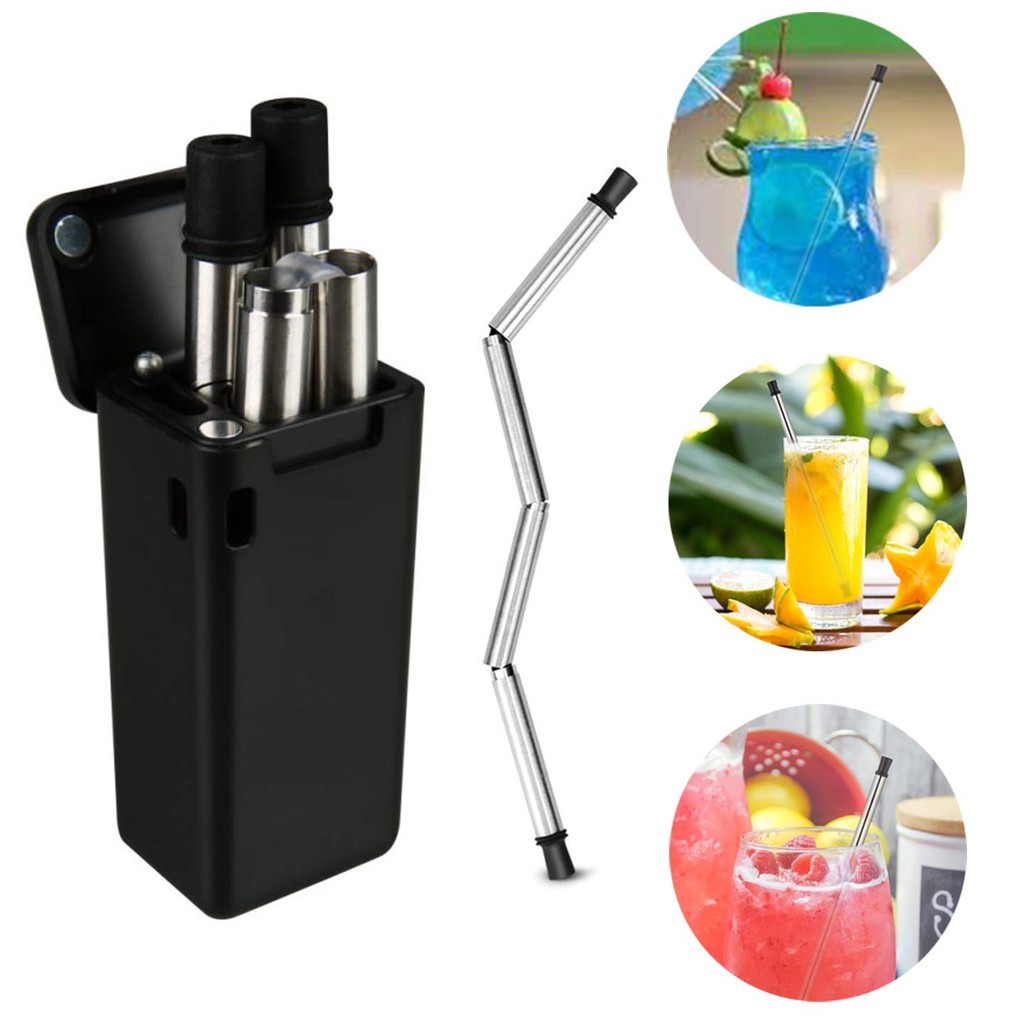 Ống hút silicone gấp gọn GADO ống hút bảo vệ môi trường có cây vệ sinh