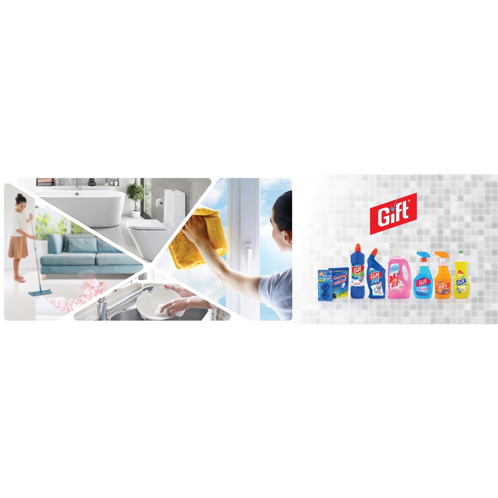 Nước lau bếp Gift 540ml hương Cam - Khử tanh mùi hiệu quả làm sạch đa năng trên các bề mặt kim loại/đá hoa cương/gỗ