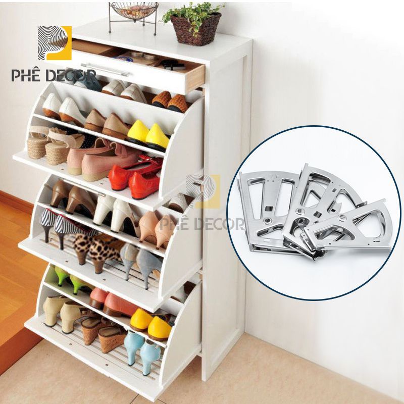 Giá xoay tủ giày thông minh 1 ngăn, 2 ngăn, 3 ngăn chất liệu inox hoặc sắt sơn tĩnh điện