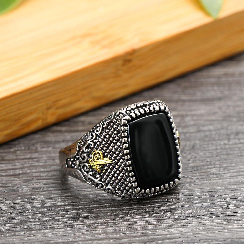 SUMU Nhẫn Thổ Nhĩ Kỳ Hình Hai Thanh Kiếm Phong Cách Retro Thời Trang Cho Nam Nữ