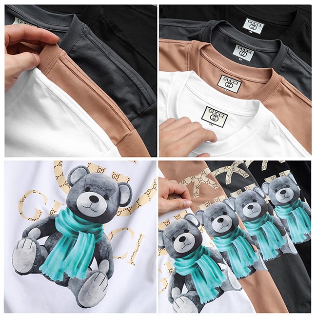 [Ảnh thật] [VNXK] Áo thun tay lỡ nam nữ Cotton oversize form rộng mẫu chú gấu choàng khăn ấm