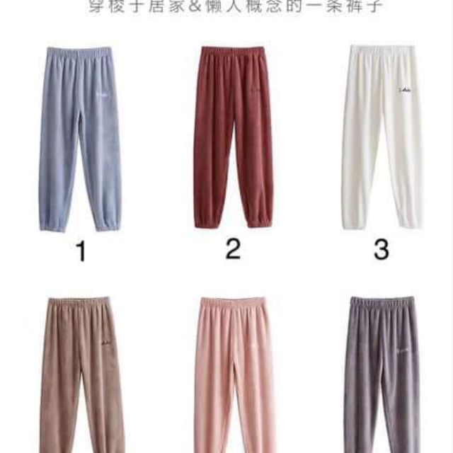 Quần nhung nữ lót lông