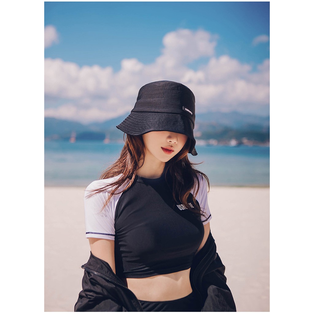 Bikini bộ đồ bơi nữ croptop usronnie 2 mảnh phong cách hàn quốc quần dạng váy | BigBuy360 - bigbuy360.vn