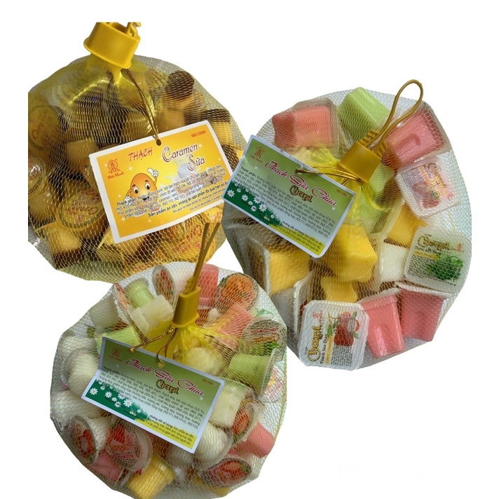 THẠCH CARAMEN SỮA VÀ SỮA CHUA CHAPI TÚI LƯỚI ĐỨC HẠNH 700G - 900G