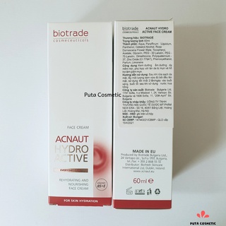 Biotrade Acnaut Hydro Active 60ml - Kem dưỡng ẩm phục hồi cho da dầu mụn