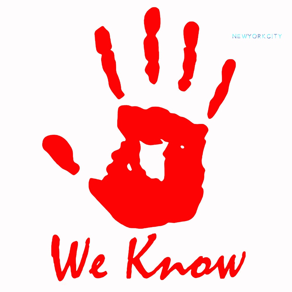 Miếng Dán Phản Quang Họa Tiết We Know Hand Palm Trang Trí Xe Hơi Laptop Phong Cách Giáng Sinh