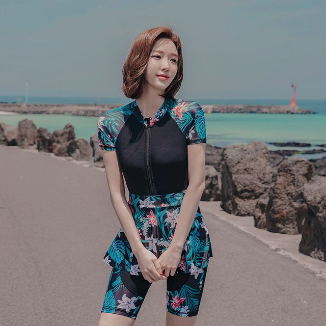 Hình thật -Bikini liền thân phối màu thanh lịch | BigBuy360 - bigbuy360.vn