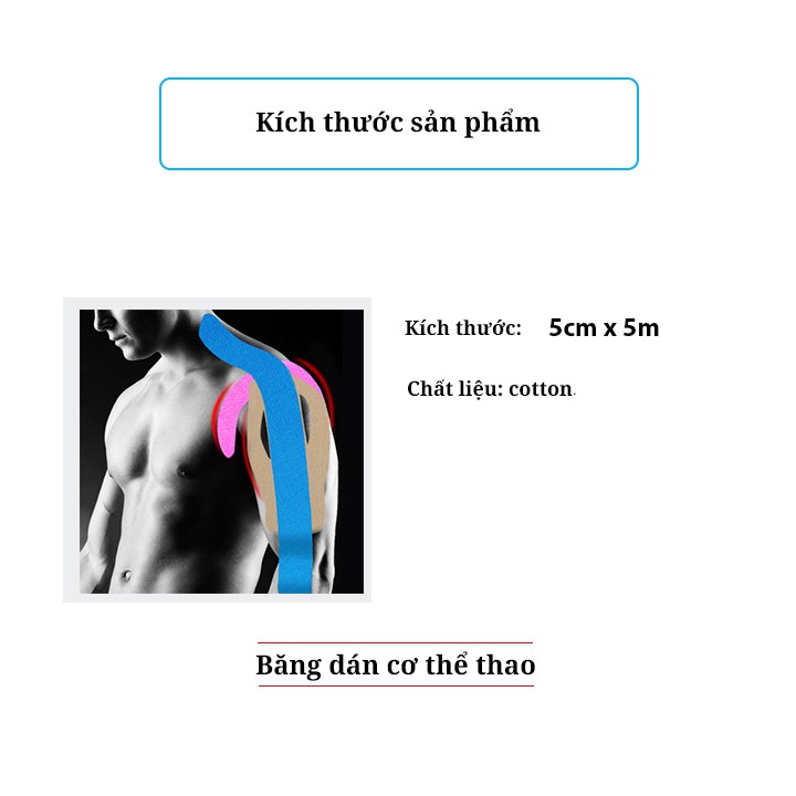 Băng nhiệt dán cơ thể thao kinesiology K55