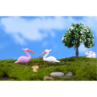 Mô hình con cò trang trí tiểu cảnh, terrarium, stellariva