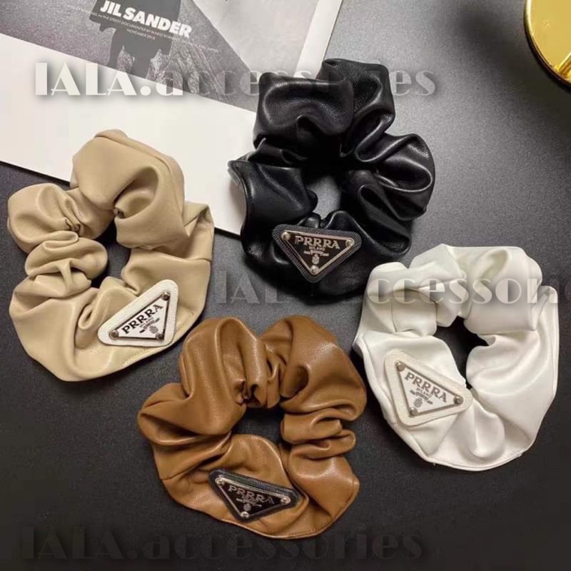 Dây buộc tóc da PU hiệu PRADA
