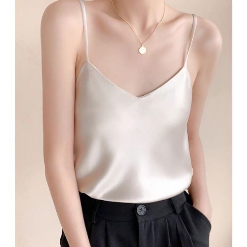 [FREESHIP & SALE 50%] Áo hai dây lụa satin cổ tim Fkaro | BigBuy360 - bigbuy360.vn