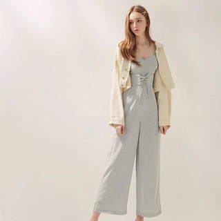 Jumpsuit dài 2 kẻ caro eo thắt dây Air Space nữ - 2010111001
