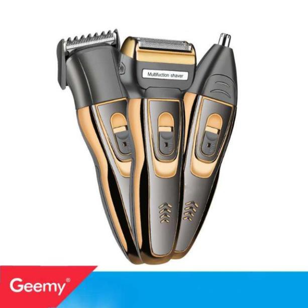 Tông Đơ Cắt Tóc, Cạo Râu, Tỉa Lông Mũi 3in1 Pro Geemy-5912 Tiện Lợi, Nhiều Chức Năng Thông Minh