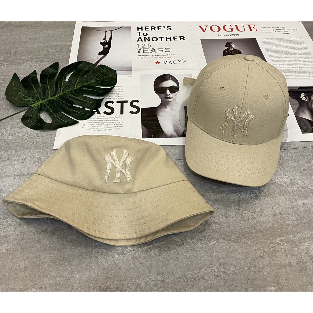 Mũ lưỡi trai, nón kết nam nữ Unisex fom mềm thêu xương cá chữ NYY Pan Store