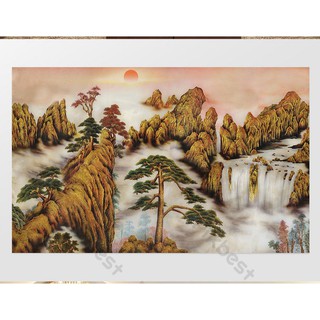 Tranh dán tường núi thác nước