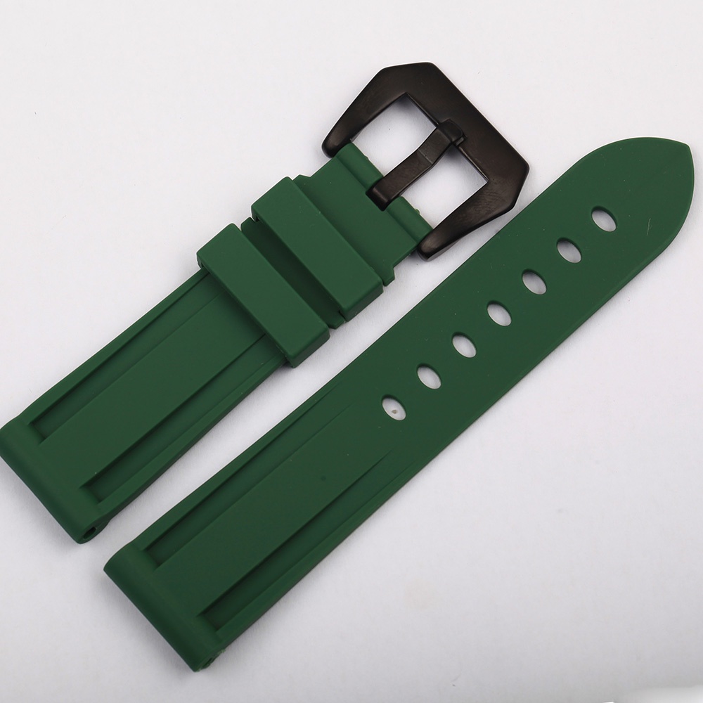 PANERAI Dây Đeo Đồng Hồ Bằng Cao Su Silicone 22mm 24mm Màu Xanh Dương / Xanh Dương / Trắng Chống Thấm Nước