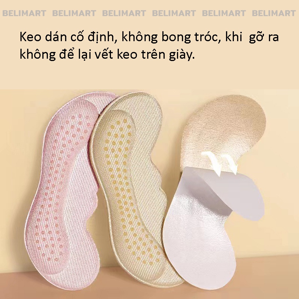 Miếng lót giày cao gót giảm size cho giày bị rộng, lót giày giúp chống tuột gót chân và trầy gót sau Beli BL021