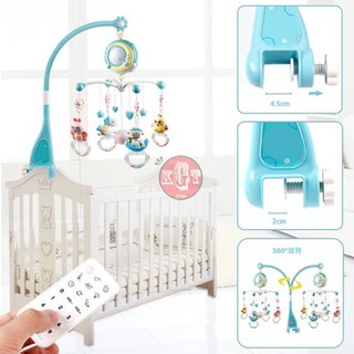 Treo Nôi Treo Cũi Mẫu Mới Tiếng Anh, Xoay 360 Độ, Điều Khiển Từ Xa, Đèn Phản Chiếu, Tiếng Ồn Trắng (Hàng Xuất Châu Âu)