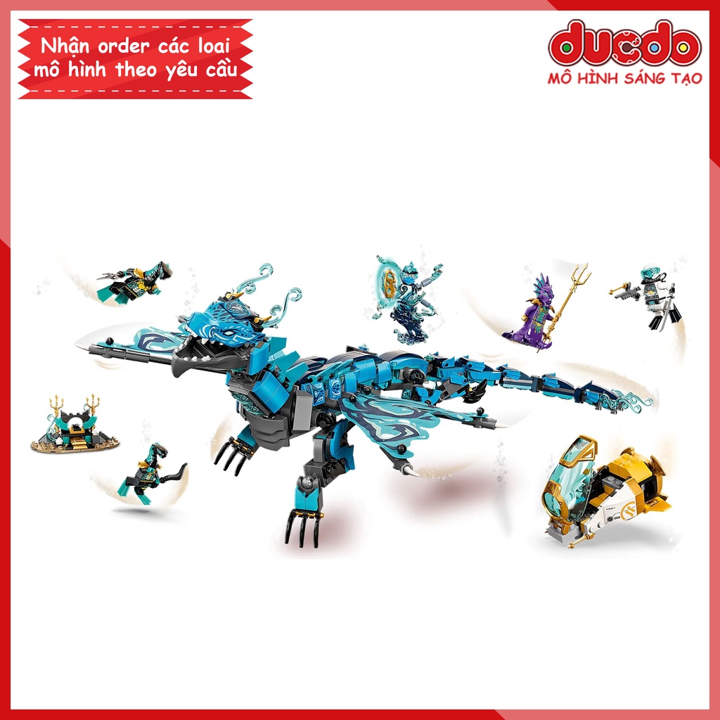 ZIMO 90017 TANK 60084 Lắp ghép Ninjago Rồng Biển Quyền Năng - Đồ chơi Xếp hình Mô hình Ninja 71754 BLA LRI
