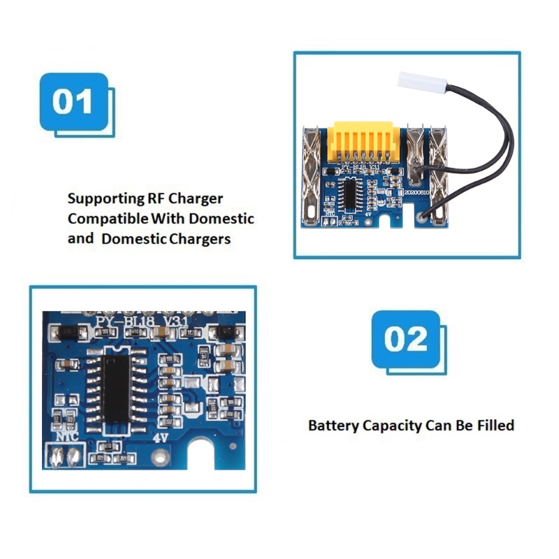 Bảng mạch PCF* 14.4V 12A cho pin Lithium Makita-bl1430 Bl1440 Bl1450 Bl1660