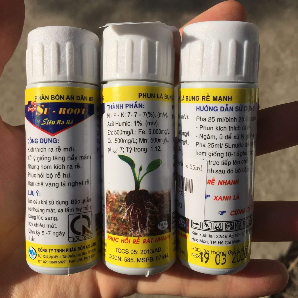 Phân bón lá ra rễ An Dân 05 SU- ROOT(25ml)