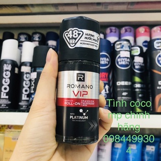 Lăn khử mùi romano VIP passion đỏ, khử mùi cơ thể nam giới, giảm tiết mồ hôi,hương thơm nước hoa, vượt trội, lọ 50ml