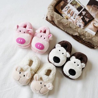 Giày nỉ bông gấu ấm sạch chân cho bé 0-3m