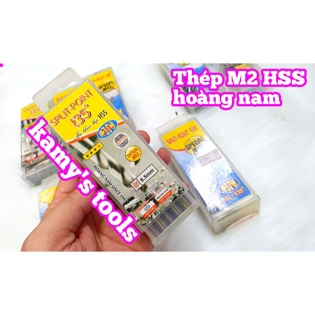 Mũi khoan sắt inox pháp hoàng nam chính hãng đủ size M4-M8