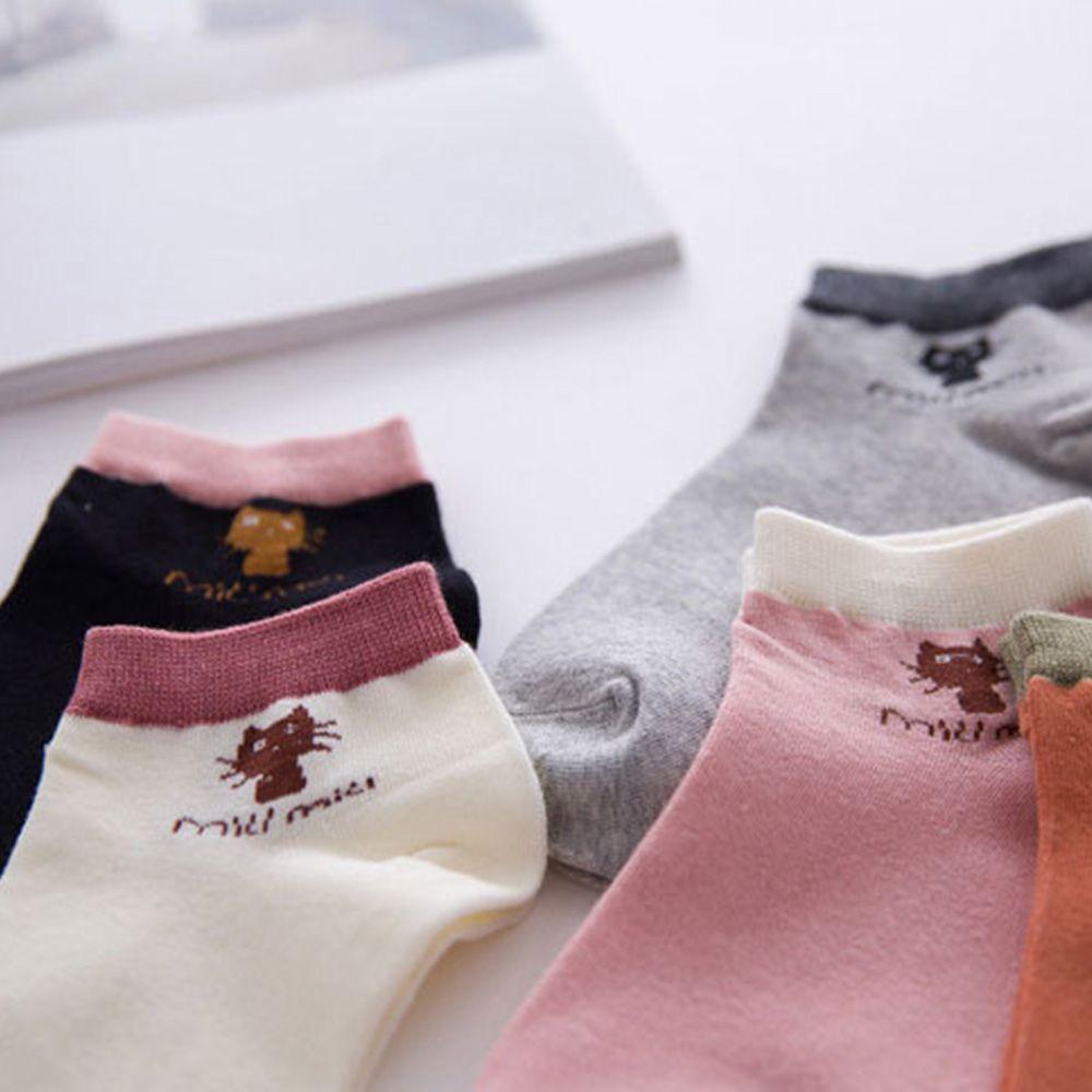 Vớ Cotton 26Ede Mềm Mại Màu Kẹo Ngọt In Họa Tiết Hoạt Hình Dễ Thương Cho Nữ