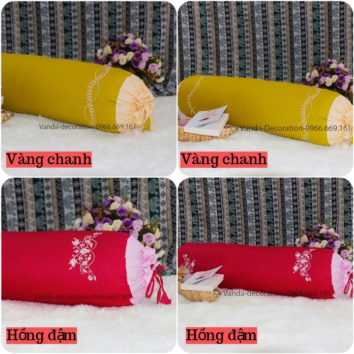 Vỏ gối ôm Cotton Lụa họa tiết đẹp dễ dàng mix phối phong cách đơn giản