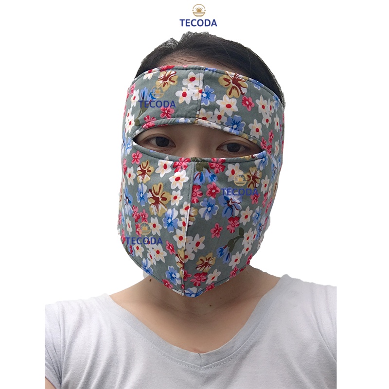 Khẩu Trang Ninja Vải Dán Gáy Che Kín Mặt Tai,  3 Lớp Tole Mềm Chống Nắng Thấm Mồ Hôi Cực Tốt Khi Chạy Xe Phượt