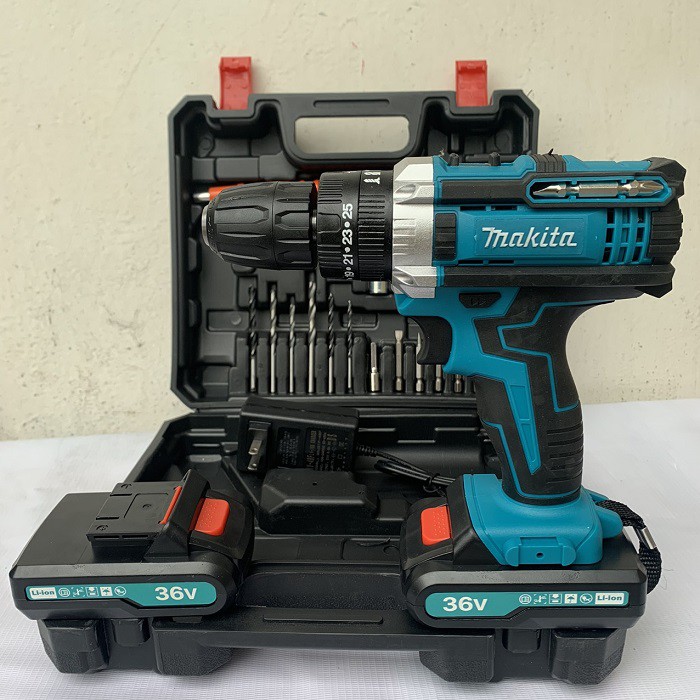 Máy khoan pin Makita 36V máy 3 chức năng khoan sắt, khoan gố, bắn tôn, siết mở ốc