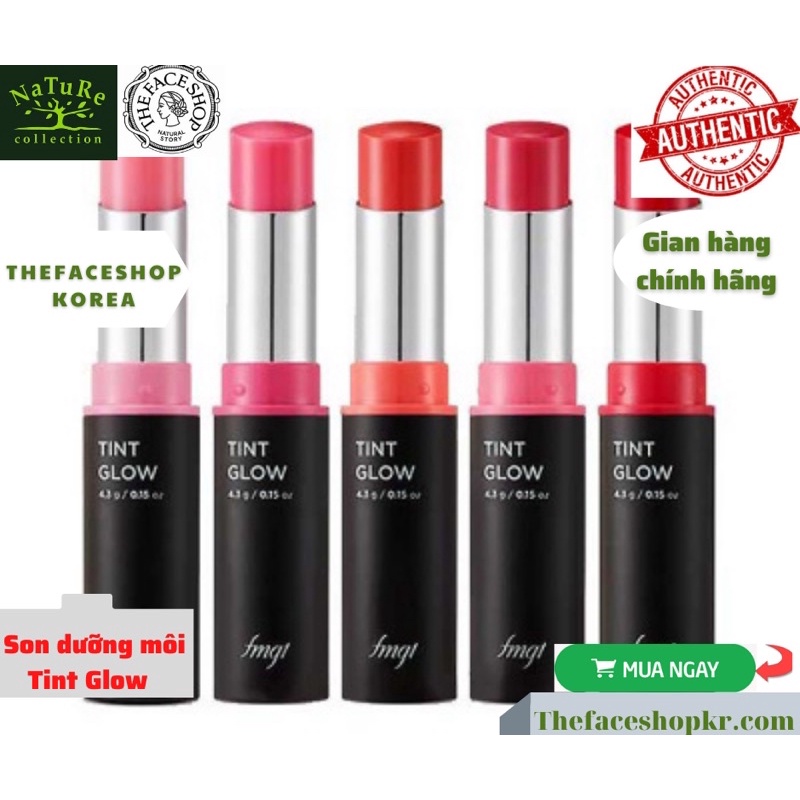 Son Môi Dưỡng Ẩm Tự Nhiên THEFACESHOP TINT GLOW 4.3g