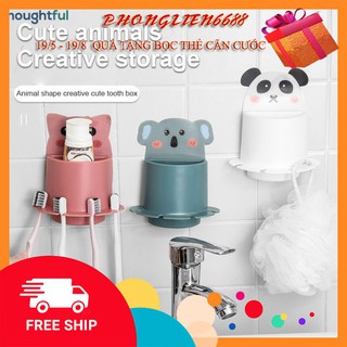 Hộp Đựng Bàn Chải Đánh Răng Treo Tường Đa Năng