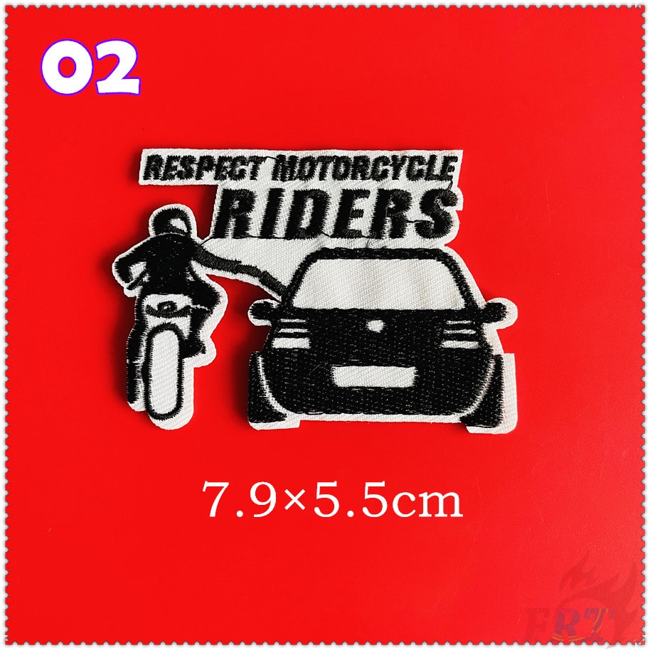 1 miếng dán ủi thêu hình xe máy DIY