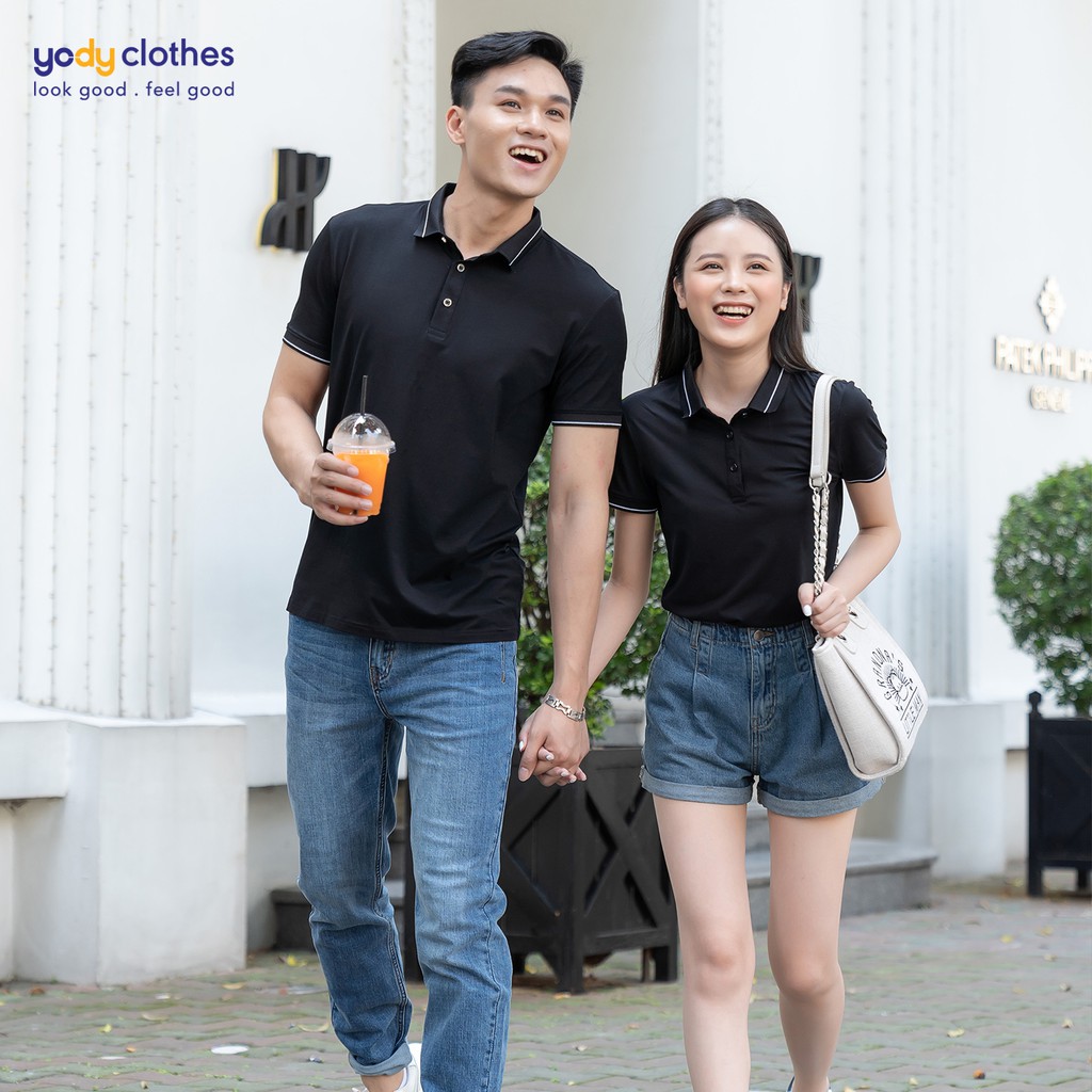 Áo phông polo nữ trơn YODY tay ngắn chất vải cotton dày dặn thấm hút tốt APN3010 | BigBuy360 - bigbuy360.vn