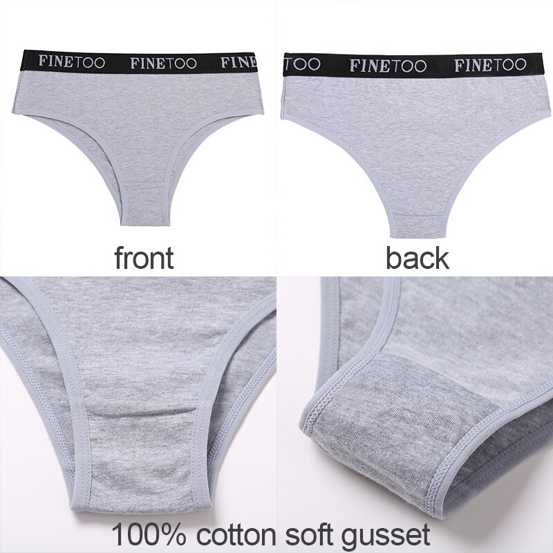 Set 2 Quần Lót FINETOO Bằng Cotton Quyến Rũ Dành Cho Nữ Cỡ M-XXL | BigBuy360 - bigbuy360.vn