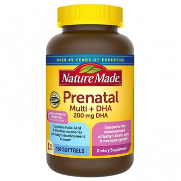 Viên Uống Vitamin Tổng Hợp Cho Phụ Nữ Mang Thai Prenatal Multi + DHA Nature Made