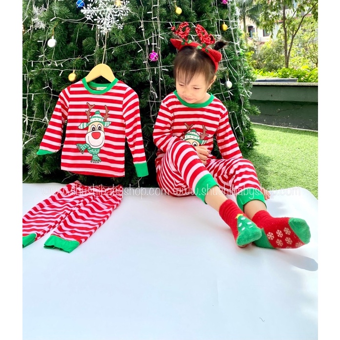 Bộ Giáng Sinh Bộ Noel Cho Bé Trai Bé Gái Thun Lạnh Dệt In Minkymom Dễ Thương Chất Đẹp