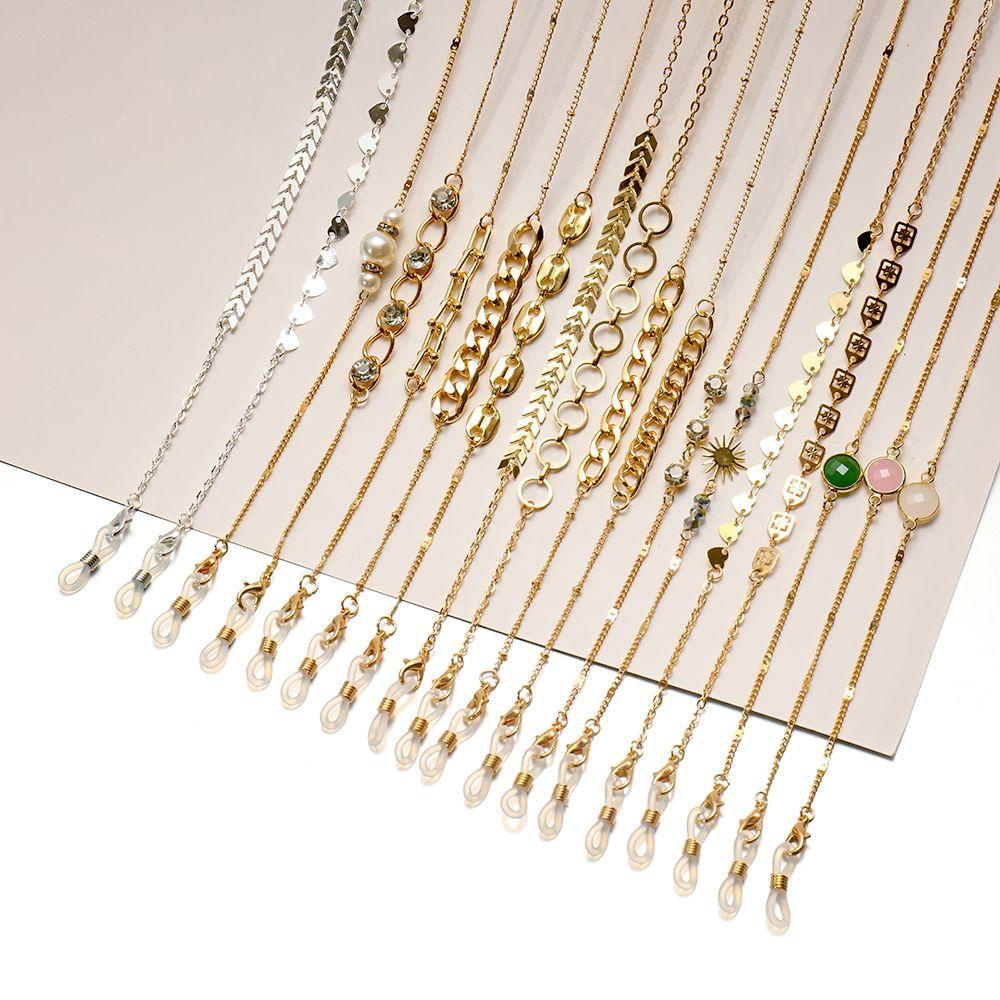 MOILYVN Dây Đeo Mắt Kính Đính Ngọc Trai Thời Trang