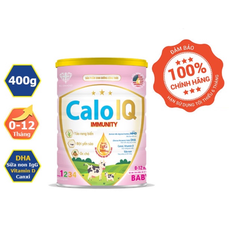Sữa Bột Calo IQ Immunity Baby Hôp 400G