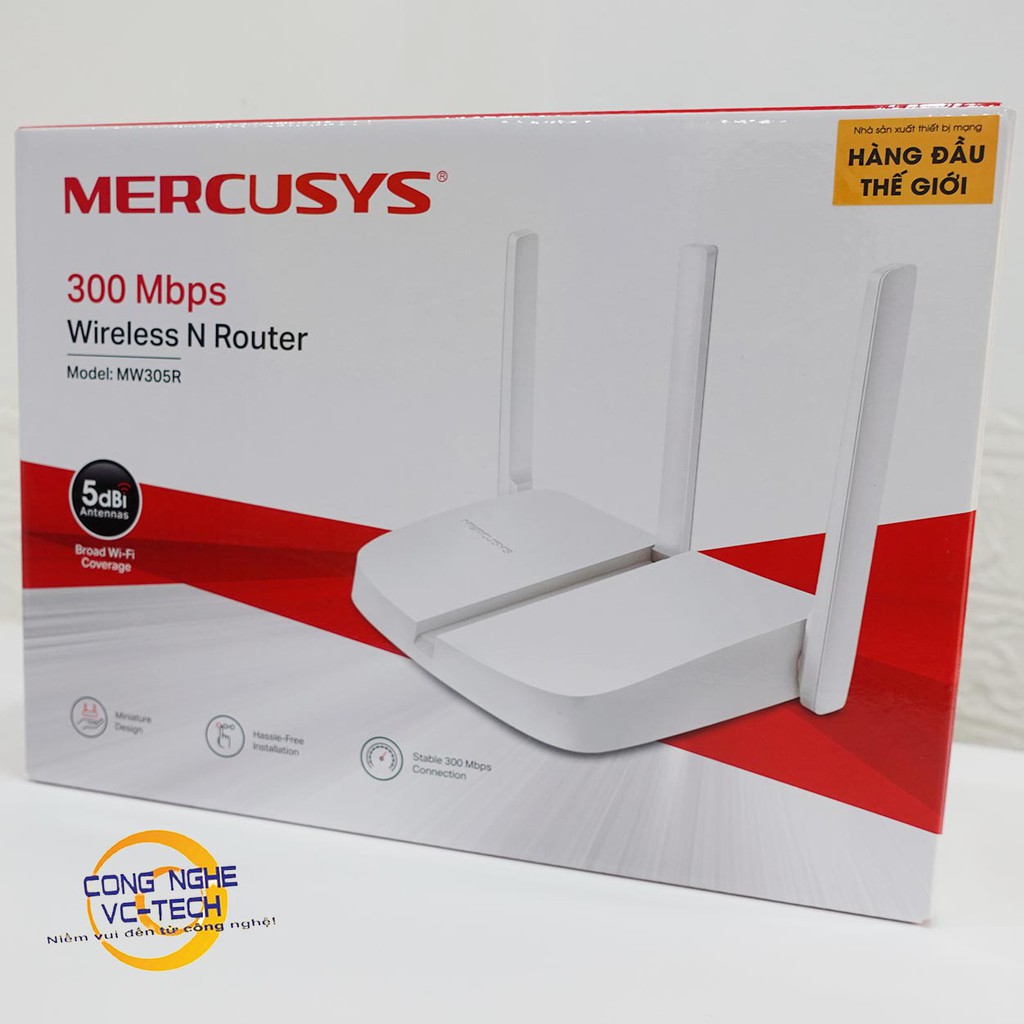 [BẢO HÀNH 2 NĂM] Bộ Phát Wifi 3 Râu Mercusys MW305R ⭐️ Tốc Độ Đường Truyền 300 Mbps⭐️ Hàng Chính Hãng 100%